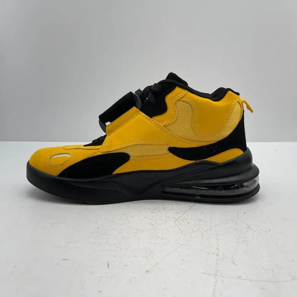 Fashion Lace up Sneakers Mens Size 42 Yellow/ Black Skateboard Shoes
